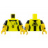 Torso Shirt with Black Collar and Side Panels, Silver Whistle, Dark Turquoise Pen, 'SPORT' on Back Pattern / Yellow Arms with Black Short Sleeves, Watches Pattern / Yellow Hands: {пъстро жълт}