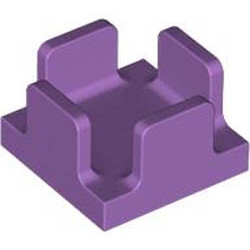Container, Box 2 x 2 x 1 Half with 4 Side Supports: {умерено лавандулов}