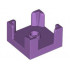 Container, Box 2 x 2 x 1 Half with Stud and 4 Corner Supports: {умерено лавандулов}