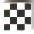 Tile 1 x 1 with Groove with Black Checkered Pattern: {бял}