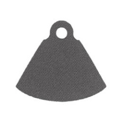 Minifigure Cape Cloth, Stepped Shoulders with Single Top Hole - Spongy Stretchable Fabric: {тъмно каменно сив}