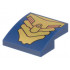 Slope, Curved 2 x 2 x 2/3 with Gold and Copper Armor Plates Pattern: {земно син}