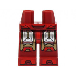 Hips and Legs with Large Silver and Gold Armor Plates and Red Trim and Toes Pattern: {нов тъмно червен}