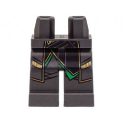 Hips and Legs with Black Shirt Tail and Long Coattails with Gold and Green Trim Pattern: {титаниево метален}