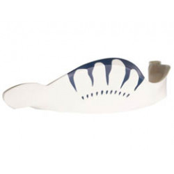 Tulkun NaVi Whale Jaw Left with Dark Blue Markings Pattern: {бял}