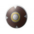 Minifigure, Shield Circular Convex Face with Silver, Gold, and Dark Brown Concentric Rings Pattern: {сребърно метален}