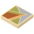 Tile 2 x 2 with Groove with Dark Orange, Olive Green, Nougat, and Sand Blue Angular Shapes Pattern: {тухлено жълт}