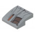 Slope, Curved 2 x 2 x 2/3 with Robe, Dark Brown Pouch, and Reddish Brown Belt Pattern (Gandalf Robe): {тъмно каменно сив}