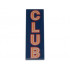 Tile 2 x 6 with Orange CLUB with Red and White Outlines Pattern: {земно син}