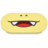 Tile, Round 2 x 4 Oval with Black Nostrils and Open Mouth Smile with White Fangs and Red Tongue Pattern (Super Mario Pom Pom Lower Face) : {студено жълт}