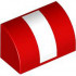 BRICK 1X2, OUTSIDE HALF BOW, NO. 17: {ярко червен}