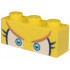 Brick 1 x 3 with Angry Medium Azure and White Eyes, Dark Blue Eyelashes, and Medium Nougat Eyelids Pattern (Super Mario Wendy): {ярко жълт}