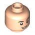 Minifigure, Head Dual Sided Black Eyebrows, Nougat Chin Dimple, Open Mouth Smile / Surprised Pattern - Hollow Stud: {светло нуга}
