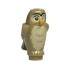 Owl, Angular Features with Bright Light Orange Beak, Black Eyes with Bright Light Yellow Outline, and Tan Chest Feathers Pattern: {пясъчно жълт}