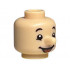 Minifigure, Head, Modified with Nose with Black Eyebrows and Smile with Tongue Pattern: {светло нуга}