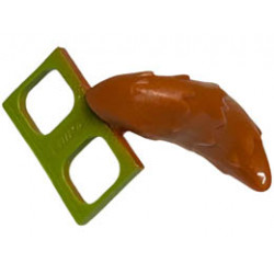 Minifigure Costume Tail Fluffy with Lime Hips Attachment Pattern: {тъмно оранжев}