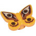 Butterfly with Stud Holder with Medium Nougat, Tan, and Reddish Brown Wings Pattern: {огнено жълто-оранжев}