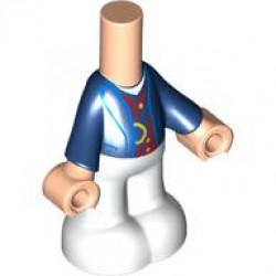 Micro Doll, Body with Dark Blue Coat, Dark Red Shirt, and White Pants Pattern (Captain Hook): {светло нуга}