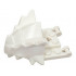 Dragon Head (Ninjago) Jaw with Spikes, 8 Studs and 2 Bar Handles on Back: {бял}