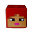 Minifigure, Head, Modified Cube with Pixelated Medium Nougat and Nougat Face, Black Eyes and Dark Pink Mouth Pattern (Minecraft Jungle Explorer) : {нов тъмно червен}