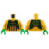 Torso Robe with Dark Orange Trim, Dark Green Mantle, Core Logo on Back Pattern / Pearl Gold Arms / Green Hands: {топло златист}