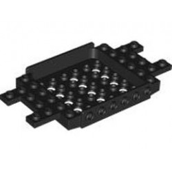 Vehicle Base 6 x 12 x 1 with 5 x 6 Recessed Center, 12 Holes and 1 x 2 Cutouts on Ends: {черен}