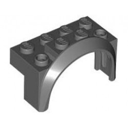 Vehicle, Mudguard 4 x 2 1/2 x 2 with Arch Round: {тъмно каменно сив}
