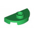 PLATE 1X2, 1/2 CIRCLE, W/ 1 KNOB: {тъмно зелен}