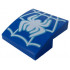 Slope, Curved 2 x 2 x 2/3 with White Spider and Web Pattern: {ярко син}