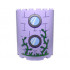 Cylinder Half 3 x 6 x 6 with 1 x 2 Cutout with Bright Green Grass and Vines, 2 Bright Light Blue Round Windows with Silver Frames, and Dark Purple Bricks Pattern : {лавандулов}
