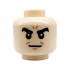 Minifigure, Head Thick Black Eyebrows, Medium Nougat Chin Dimple and Forehead Lines, Neutral Pattern (Sandman) - Hollow Stud: {светло нуга}