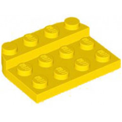 Plate, Round 3 x 4 x 2/3, Raised 1 x 4: {ярко жълт}