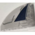 Technic, Panel Curved 5 x 3 x 2 Corner Quarter Ellipse, Right with Dark Blue Edge and Silver Lines Pattern: {прозрачен}
