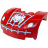 Vehicle, Mudguard 3 x 4 x 1 2/3 Curved Front with White Headlights, Spider and Web with Medium Azure Outline Pattern: {ярко червен}