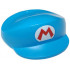 Large Figure Headgear, Super Mario Cap with Red Capital Letter M on White Oval Pattern (Ice Mario): {тъмно небесносин}
