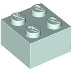 Тухличка 2X2 : {аквамарин}