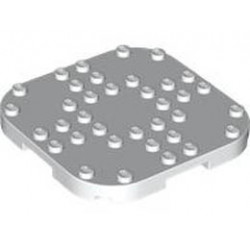 Плочка 6X6X2/3 обла с редуцирани стъдове: {бял}