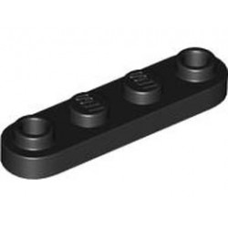 Plate, Round 1 x 4 with 2 Open Studs: {черен}