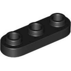 Plate, Round 1 x 3 with Open Studs: {черен}