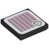 Tile 2 x 2 with Groove with Super Mario Scanner Code Sumo Bro Pattern (Sticker) - Set 71413: {черен}
