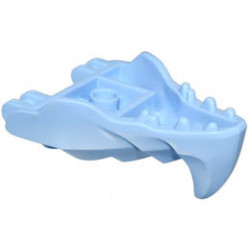Dragon Head (Ninjago) Jaw with Large Spike and 2 Bar Handles on Back: {светло кралско син}