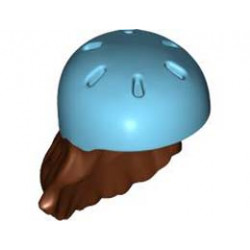 MINI WIG, W/ HELMET, NO. 12: {червеникаво-кафяв}
