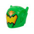Minifigure, Headgear Helmet with Ear Antennas with Orange and Yellow Visor Pattern: {ярко зелен}
