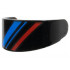 Minifigure, Visor Standard with Blue and Red Diagonal Stripes Pattern: {черен}