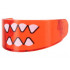 Minifigure, Visor Standard with Sharp White Teeth Pattern: {прозрачно червен}