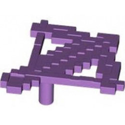 Minifigure, Weapon Crossbow with Arrow Pixelated (Minecraft): {умерено лавандулов}