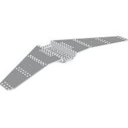 Wing Plate 16 x 56 x 2 with 6 x 10 Recessed Studs and 45 Holes: {бял}