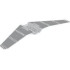 Wing Plate 16 x 56 x 2 with 6 x 10 Recessed Studs and 45 Holes: {бял}