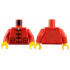 Torso Tang Jacket with Laces, Gold Circles in Diamond, 2 Pockets Pattern / Red Arms / Yellow Hands: {ярко червен}
