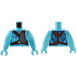 Torso Navi with Dark Blue Markings, Reddish Brown Strap and Silver Belt, and Silver Spots Pattern / Medium Azure Arms Long / Medium Azure Hands : {умерено небесносин}
